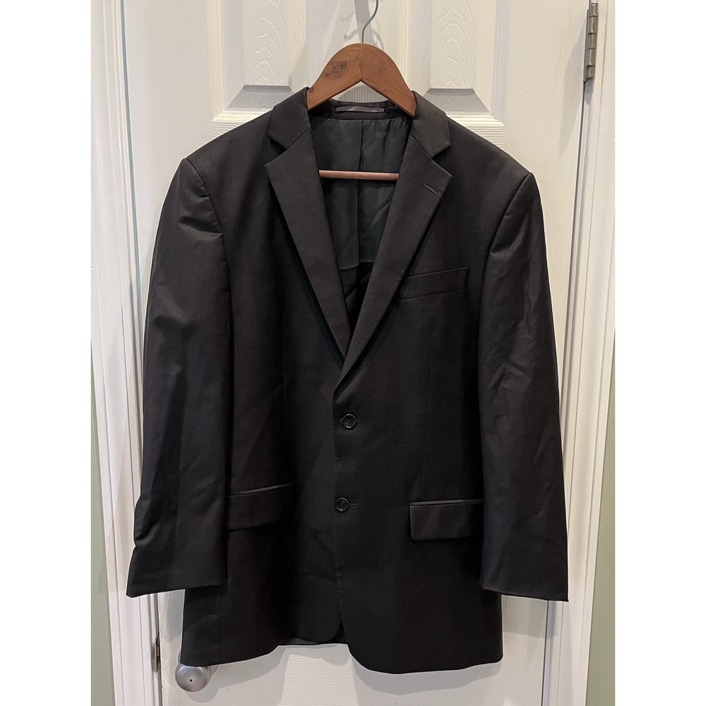 Luigi Borrelli Napoli Blazer Black 48R/38R-US Jacket 100% Wool Sport Coat Italy